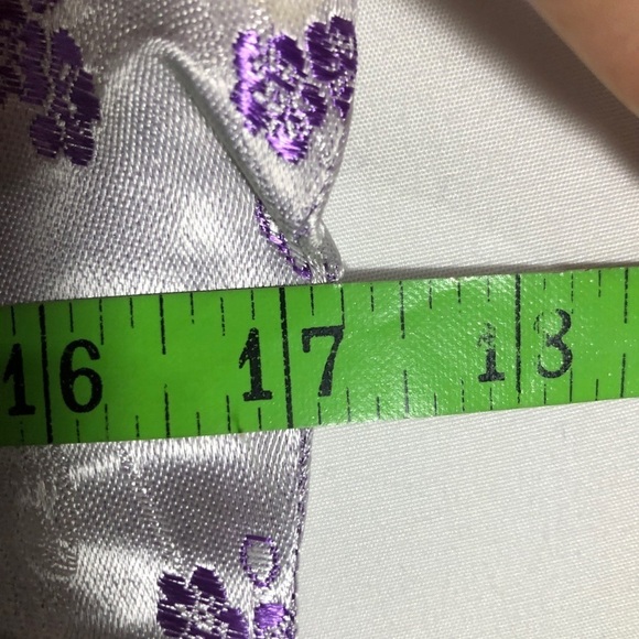 Womens Oriental Dress. Silver And Purple. Size 17” Pit To Pit. Small - Picture 6 of 9